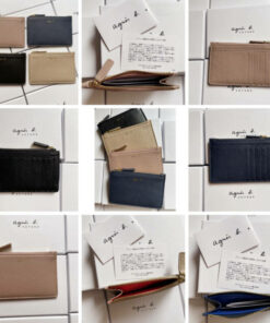 Agnes B 2in1 Card Holder Coin Bag (Bk/ Pink/ Blue/ Beige)