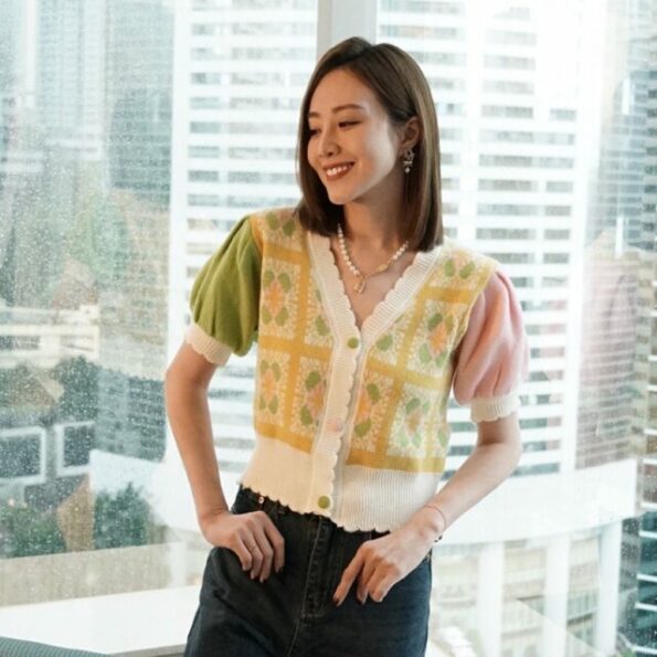 MAJE Knit Floral Top - Image 3