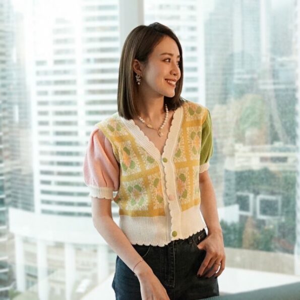 MAJE Knit Floral Top - Image 5