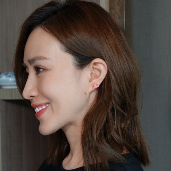 Celine earrings (1 set 3隻 pink purple blue) - Image 3