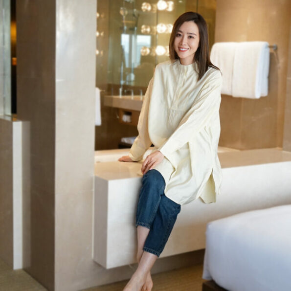 WC Pleated Tunic (Pastel Yellow） - Image 3