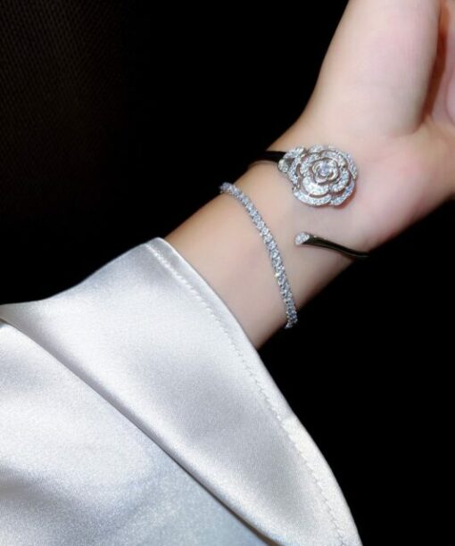 Chanel camellia bangle 112700(silver) - Image 2