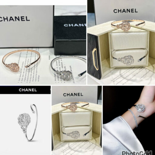 Chanel camellia bangle 112700(silver)
