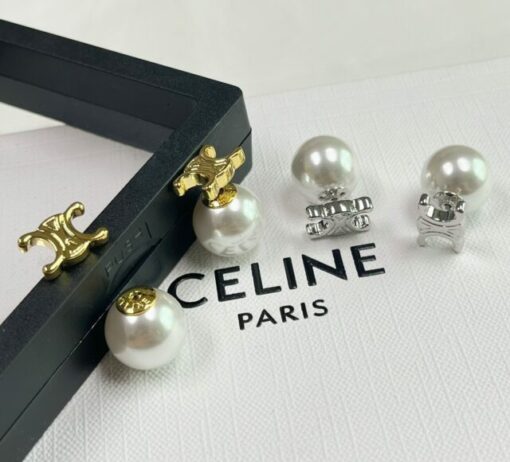 Celine Pearl 2-way earrings 113991 - Image 9