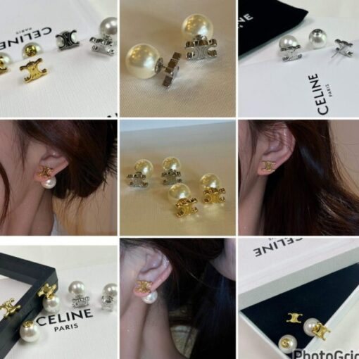 Celine Pearl 2-way earrings 113991