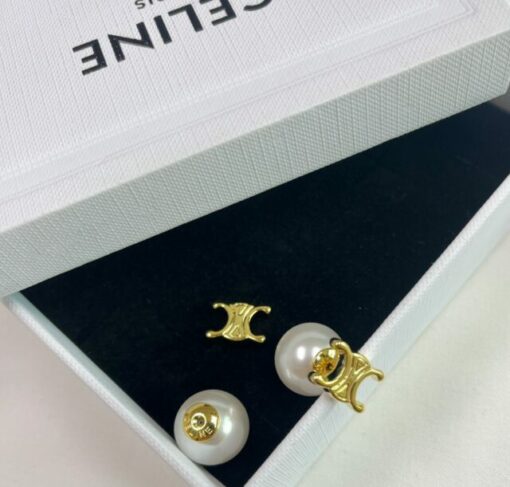 Celine Pearl 2-way earrings 113991 - Image 7