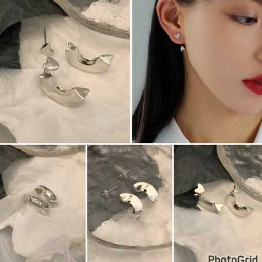 KR heart earrings 113657