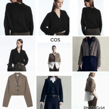 COS short knit cardigan