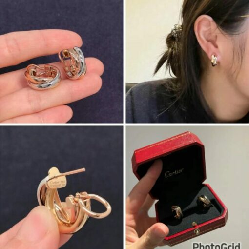 Cartier tri-col earrings 116726