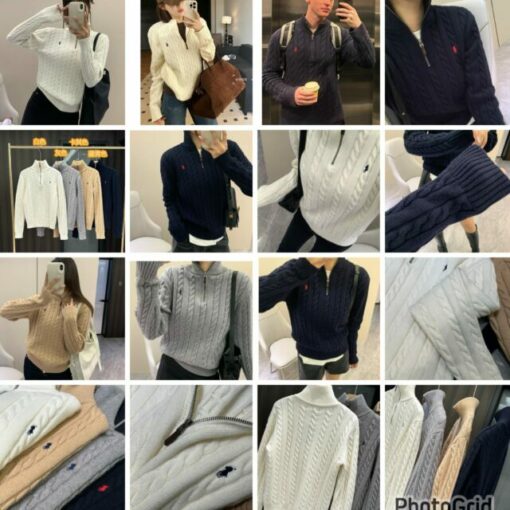 RL knit half zipped sweater ( remark colour & size)