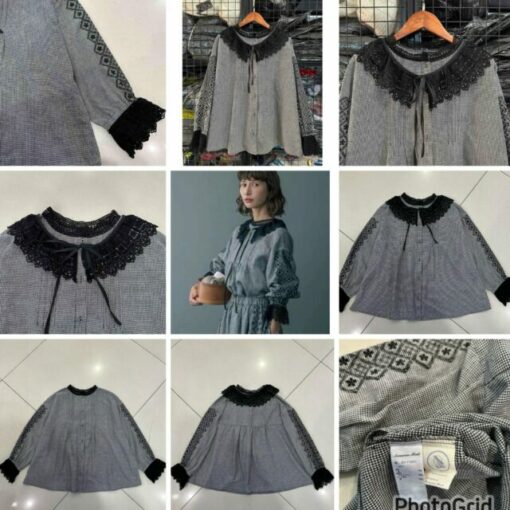 SMos2 lace checked shirt 