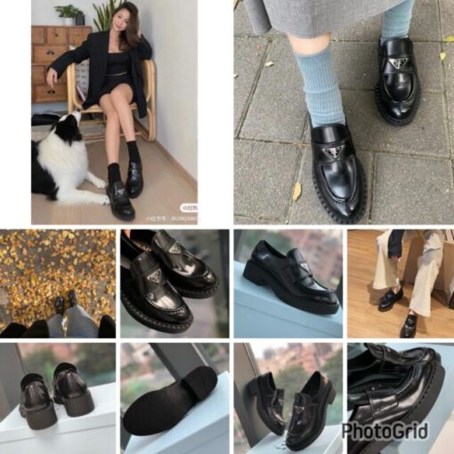 Prada leather loafers