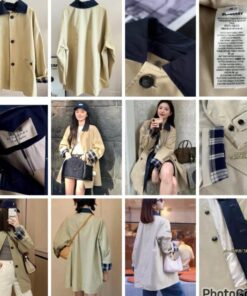 Burberry check-sleeved trench coat