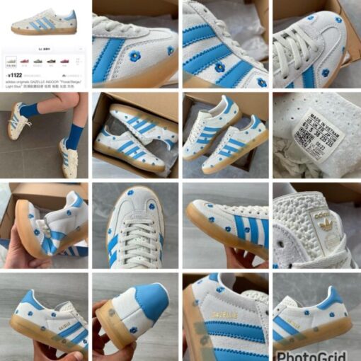 adidas originals GAZELLE INDOOR “Floral / Beige / Light Blue” 