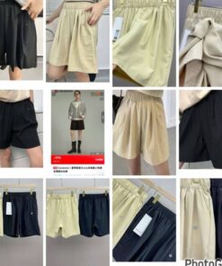 Lululemon pleats shorts set ( beige + black ) 