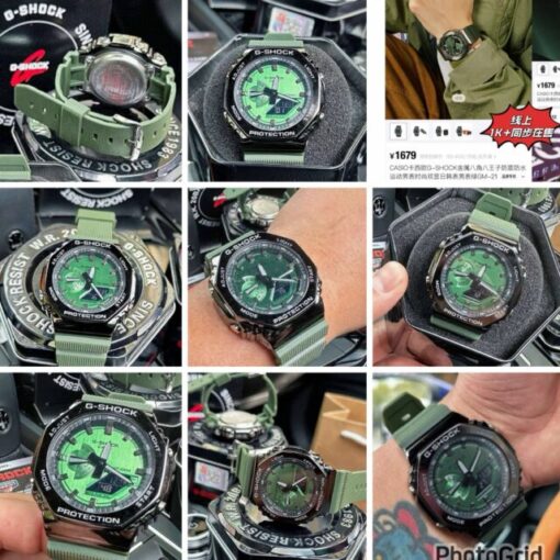 Casio G-shock GM-2100B-3A系列墨綠色
