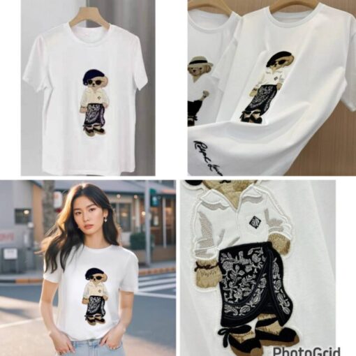Ralph Lauren embroidery bear tee