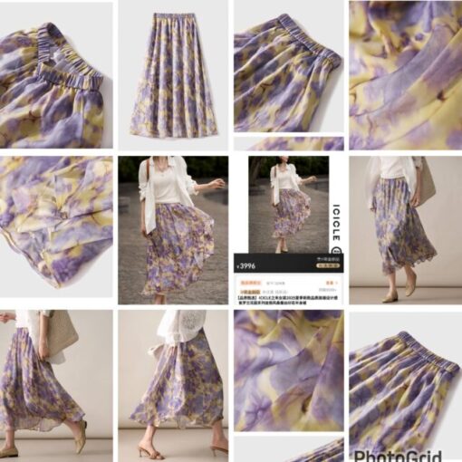 ICI Chiffon floral skirt