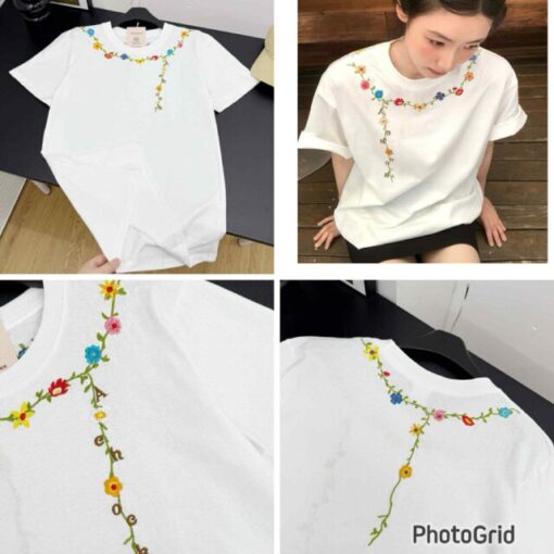 SUO embroidery floral top