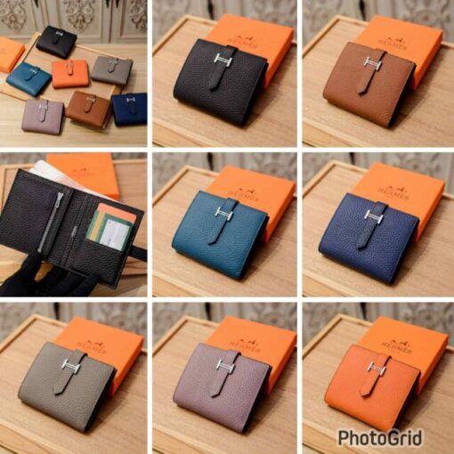 Hermes short leather wallet