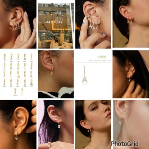 Mejuri Premiere Etoile initial earrings ( remark initial)