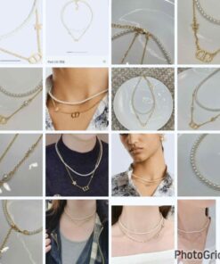 Dior Swarovski pearl star necklace 
