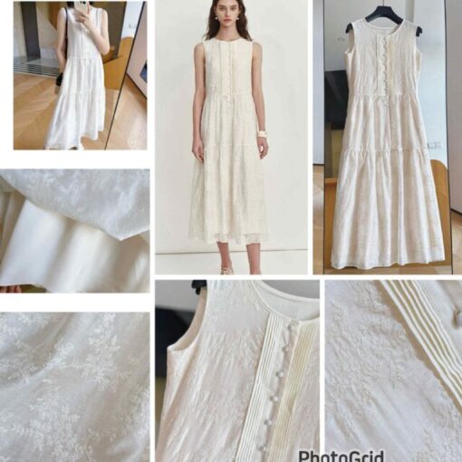 Fab lace embroidery pockets tank piece