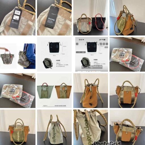 Topologies reversible shoulder bag