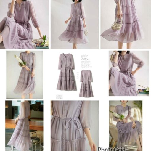 MT lavender chiffon one piece 
