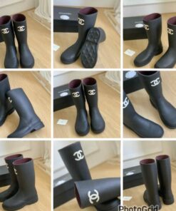 Chanel rain boots