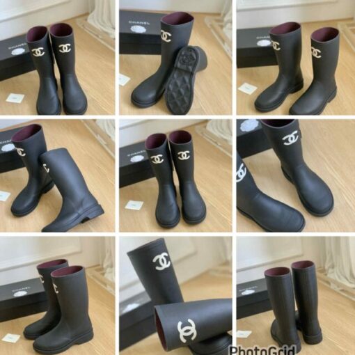 Chanel rain boots