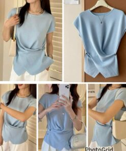 MD Baby blue embellished top
