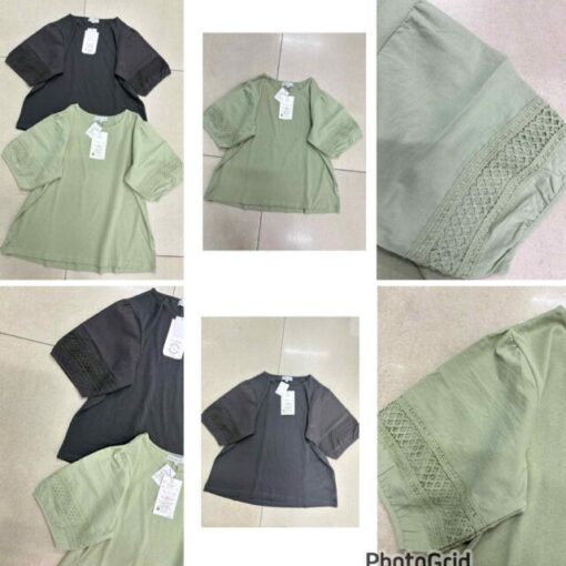 日本CP Lace sleeved top