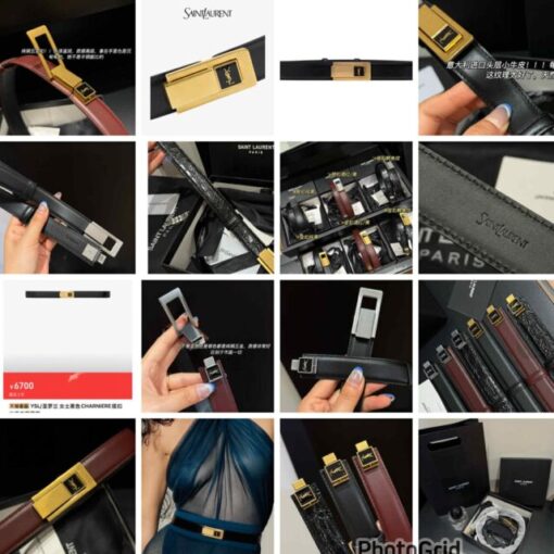 YSL  leather belt 