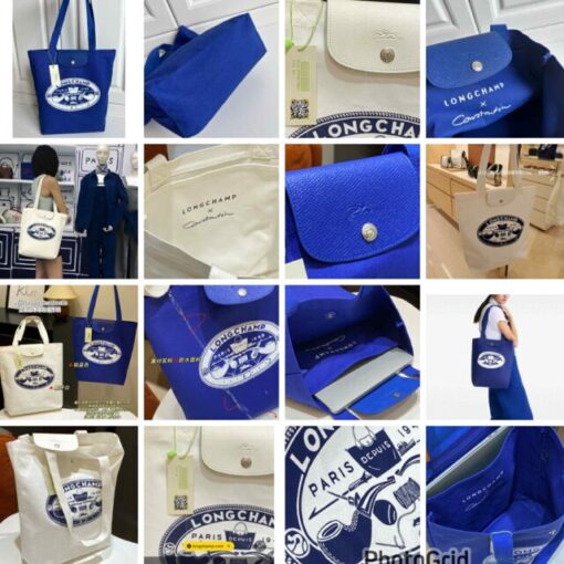 LONGCHAMP X Constantin Riant 防水帆布x 牛皮tote