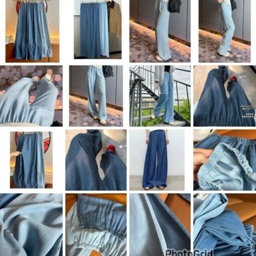 KR silky cotton denim pants