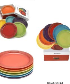 Le Creuset  *18cm 彩虹Macaron 陶瓷碟6隻*