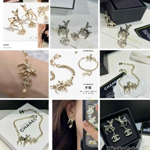 Chanel reindeer earrings / bracelet127983