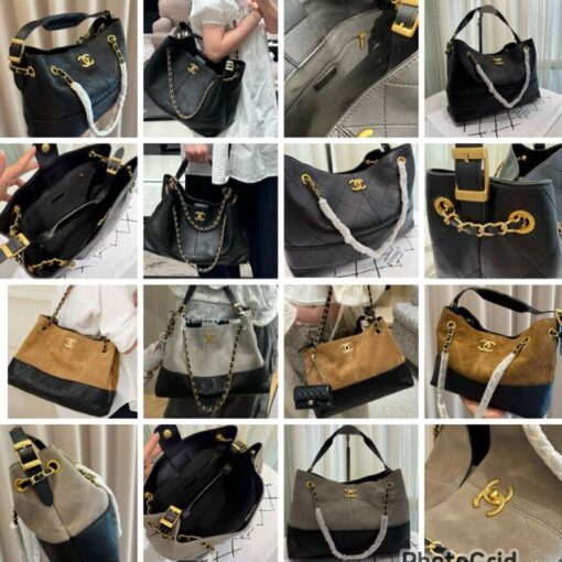 Chanel leather 2 way tote bag 