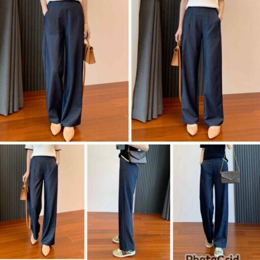 2025春秋季Max 新款 Pleated Silky Pleated pants