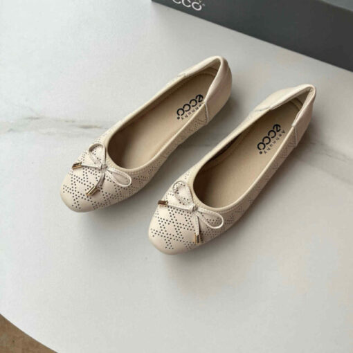Ecco Leathed ribbon ballerinas - Image 2