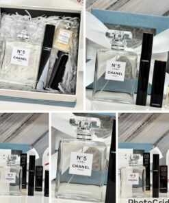 Chanel N5 L'Eau De Toilette Spray 100ml 禮盒裝 (mascara+ lipstick + N5 淡黄色7.5mlsample )