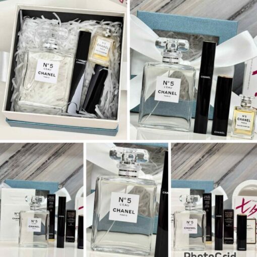 Chanel N5 L'Eau De Toilette Spray 100ml 禮盒裝 (mascara+ lipstick + N5 淡黄色7.5mlsample )