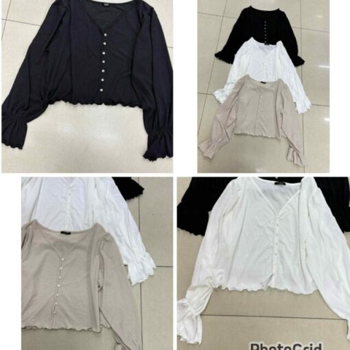 日本CT knit ruffle cardigan 