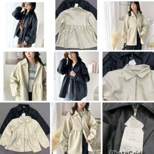 日本CE Faux leather jacket 