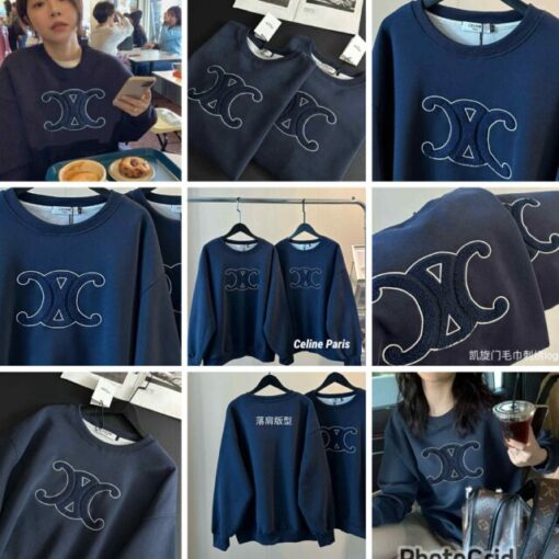 Celine embroidery logo pullover 