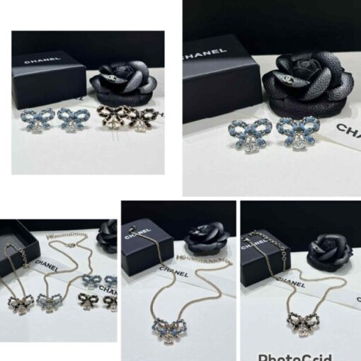 Chanel ribbon necklace 129357
