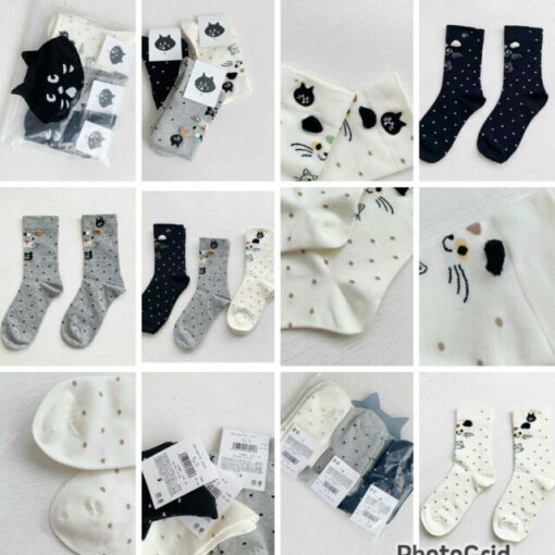 Nenet socks (1set 3對 白灰黑组合）