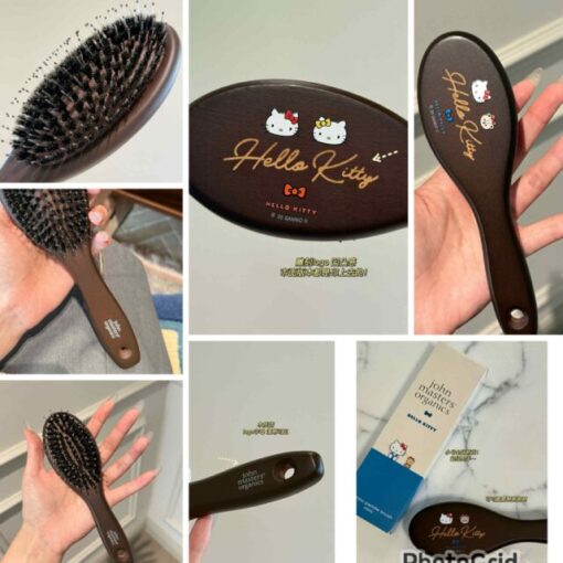日本限定系列- John Masters organics crossover Hello Kitty 天然豬鬃毛氣墊梳子 - Image 2