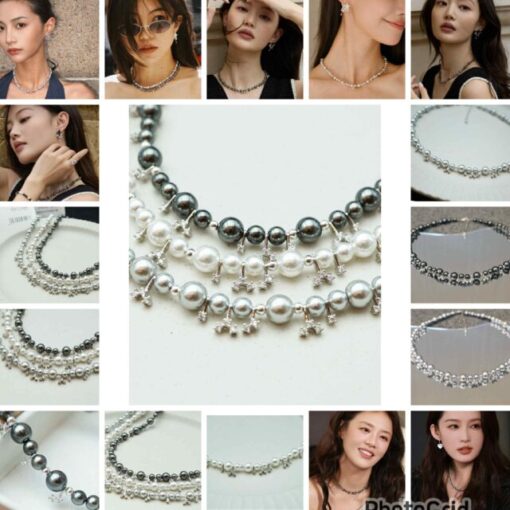HF Austria Swarovski pearl stone necklace 